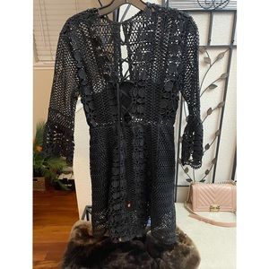 Self Portrait lace black dress